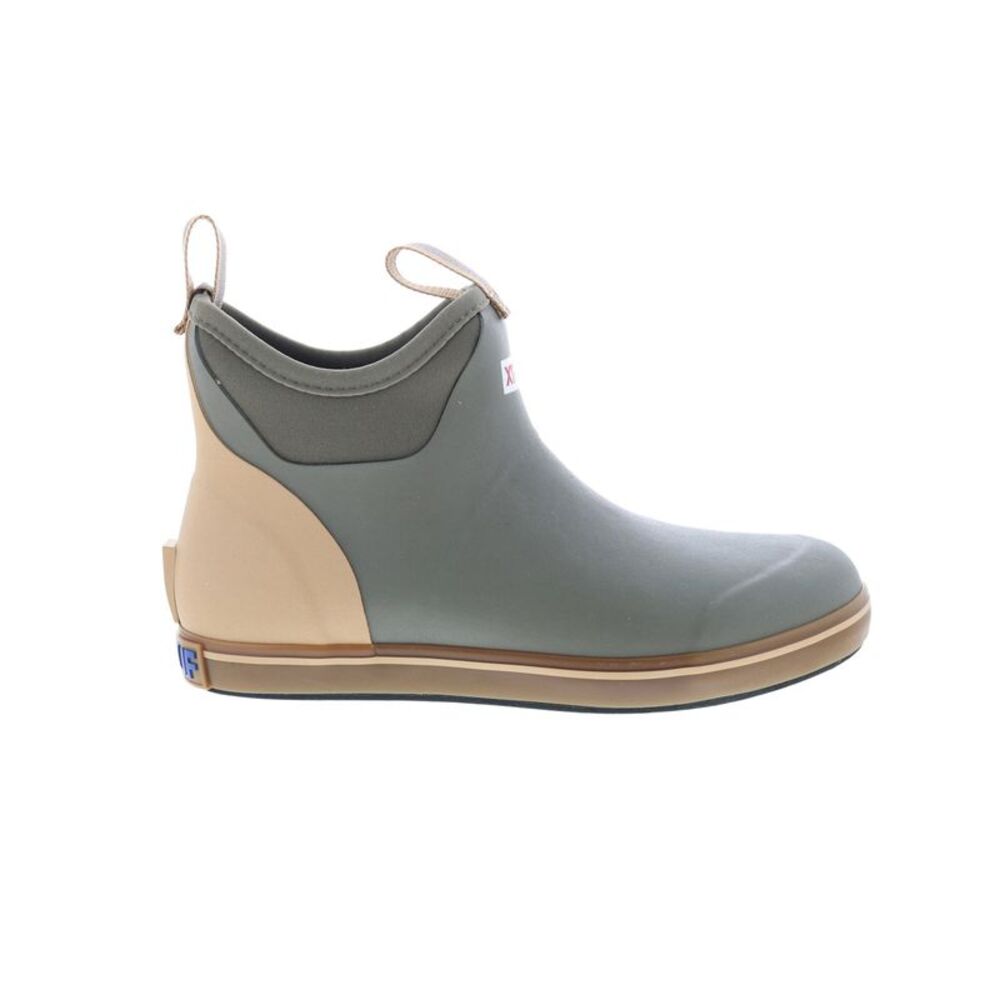 Men's Olive Green and Tan Waterproof Ankle Boots